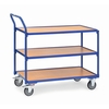 Table top carts 2752 - 3 shelves, high push bar